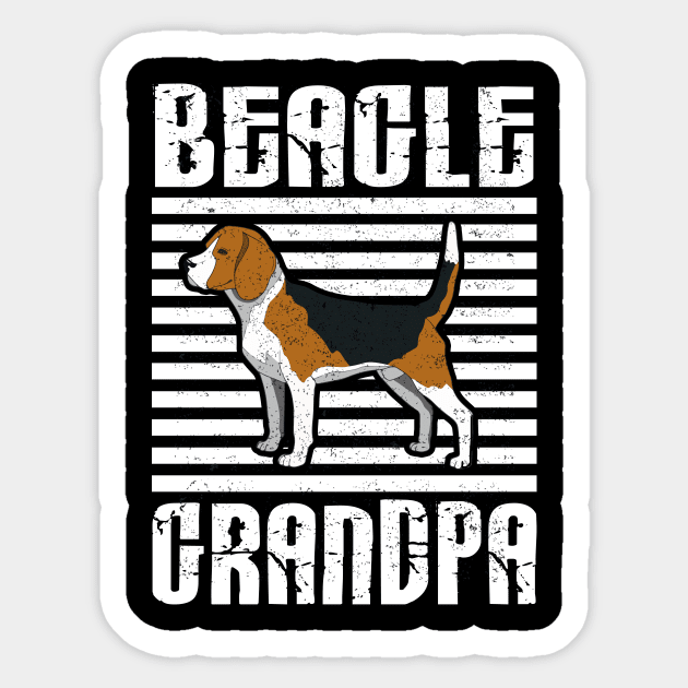 Beagle Grandpa Proud Dogs Sticker by aaltadel